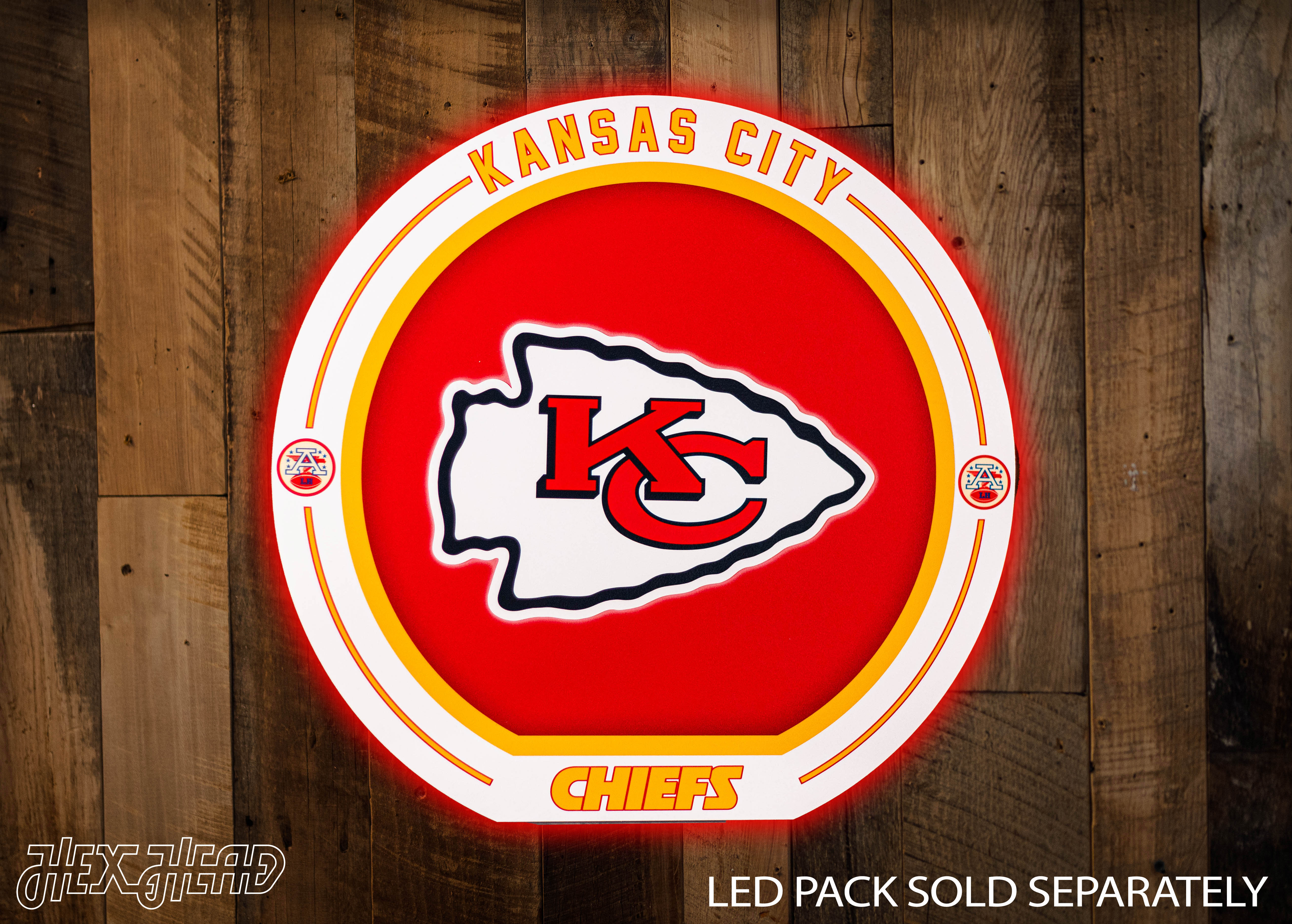 VARSITY Collection- SINGLE layer Kansas City Chiefs Metal Wall Art