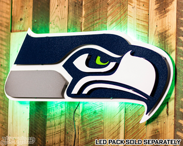 Seattle Seahawks Mascot 3D Vintage Metal Wall Art