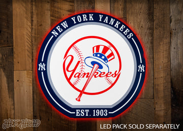 VARSITY Collection- SINGLE layer New York Yankees Metal Wall Art