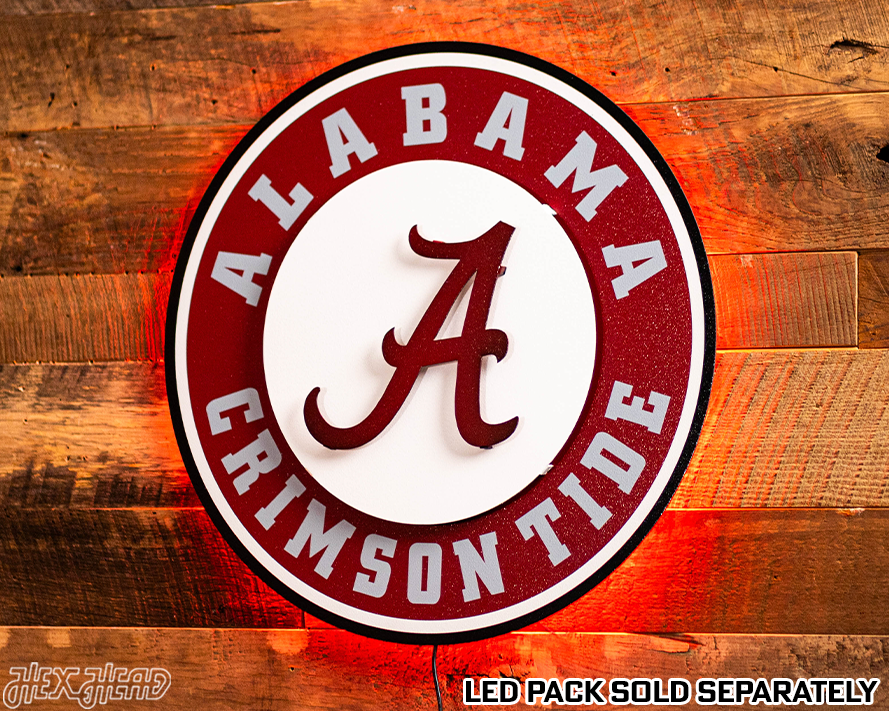Alabama Crimson Tide 3D Vintage Metal Wall Art