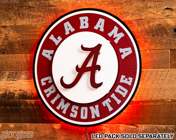 Alabama Crimson Tide 3D Vintage Metal Wall Art