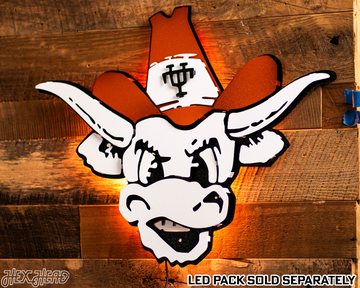 Texas Longhorns VAULT BEVO 3D Vintage Metal Wall Art