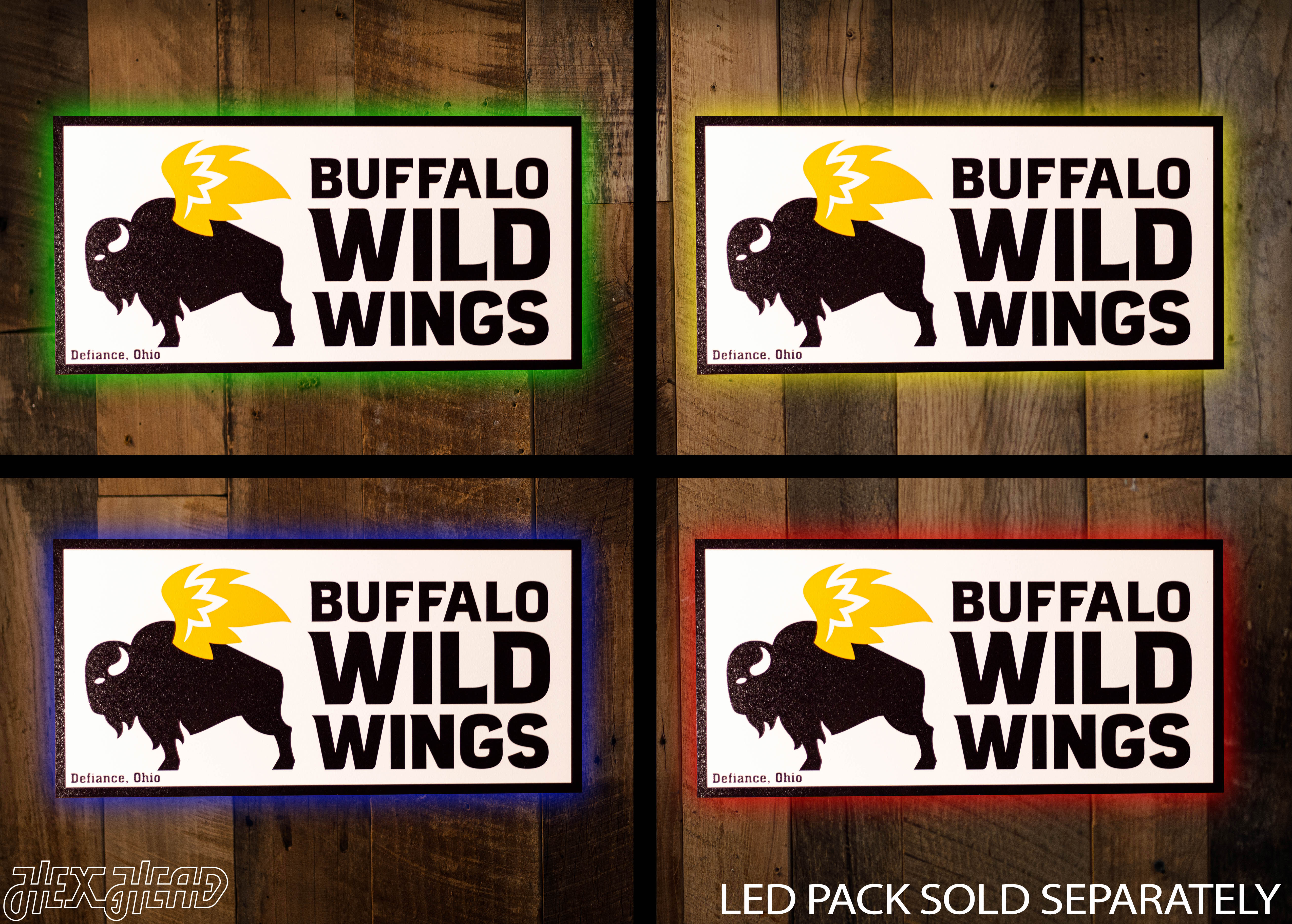 Buffalo Wild Wings Logo SINGLE LAYER Vintage Metal Wall Art