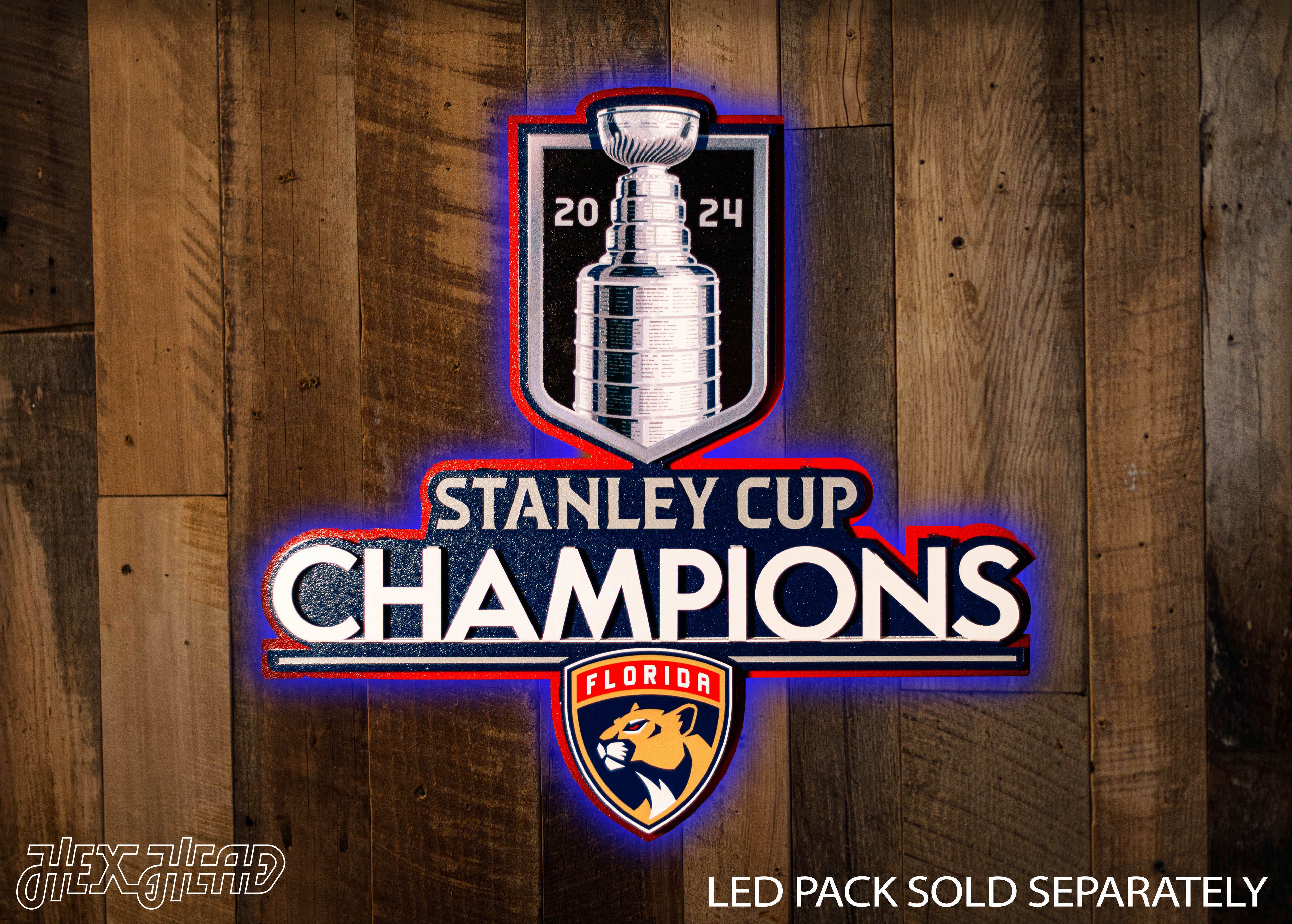 Florida Panthers OFFICIAL 2024 Stanley Cup Champion 3D Metal Wall Art