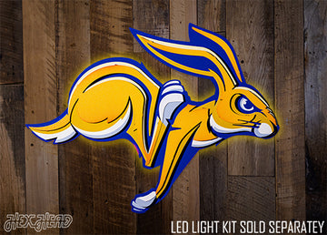 South Dakota State "JACKRABBIT" 3D Vintage Metal Wall Art