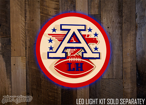 Kansas City Chiefs Lamar Hunt Memorial Patch 3D Metal Wall Art