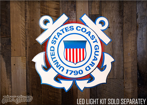 United States Coast Guard 3D Vintage Metal Wall Art!