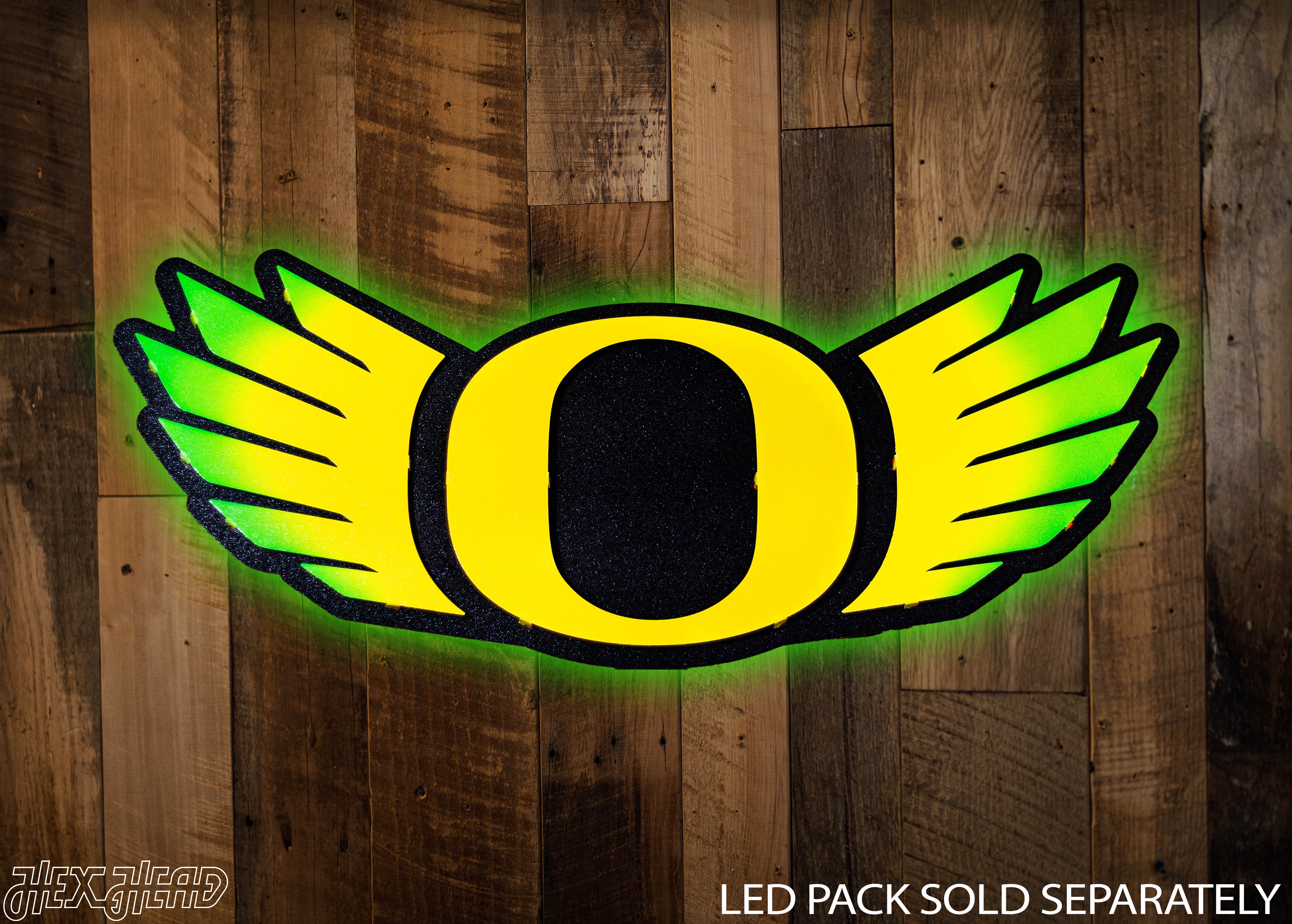 Oregon Ducks "WINGED O" 3D Vintage Metal Wall Art