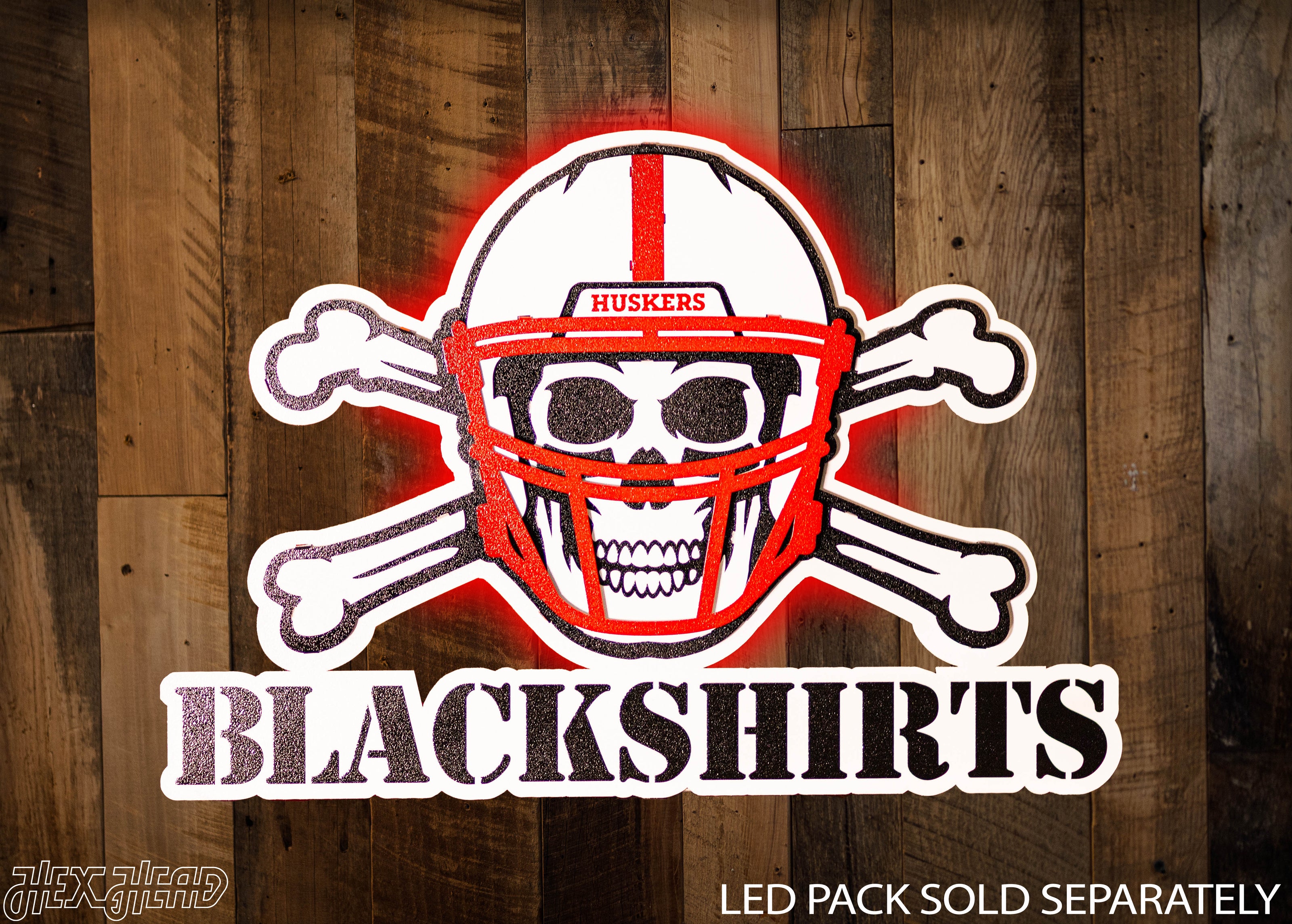 Nebraska Huskers "BLACKSHIRTS" 3D Vintage Metal Wall Art