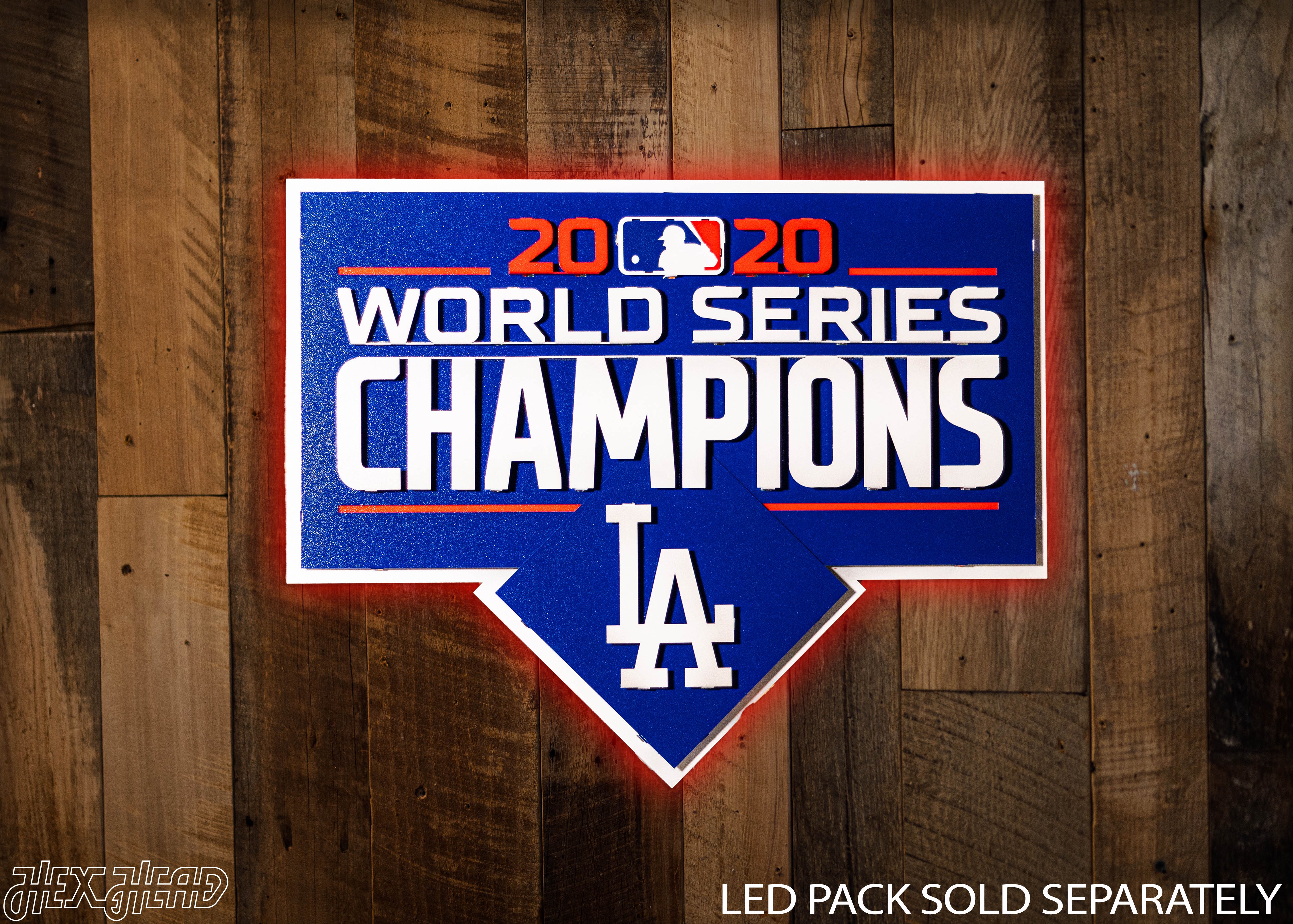 Los Angeles Dodgers 2020 World Series Champions 3D Metal Wall Art