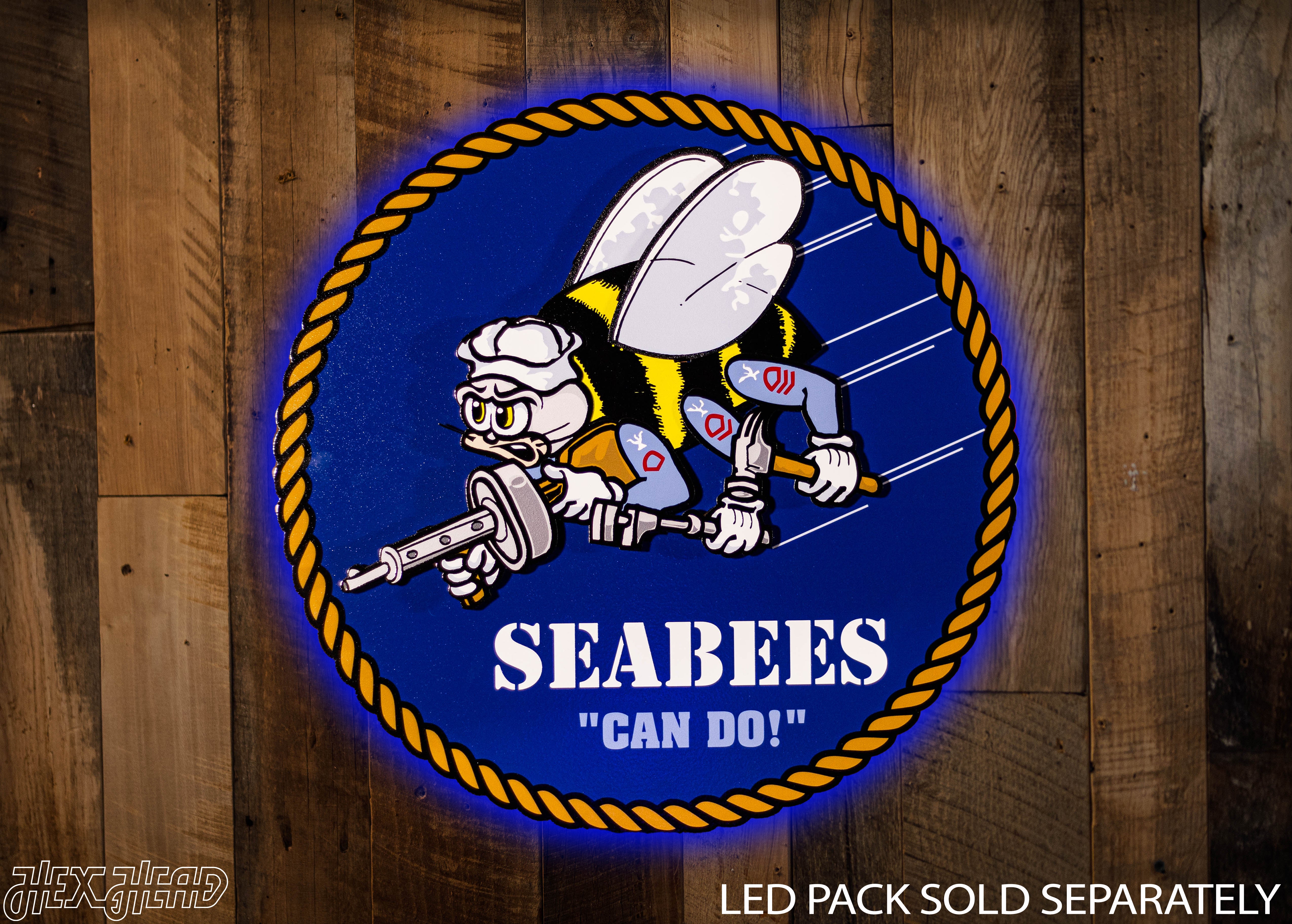 United States Navy Seabees 3D Vintage Metal Wall Art