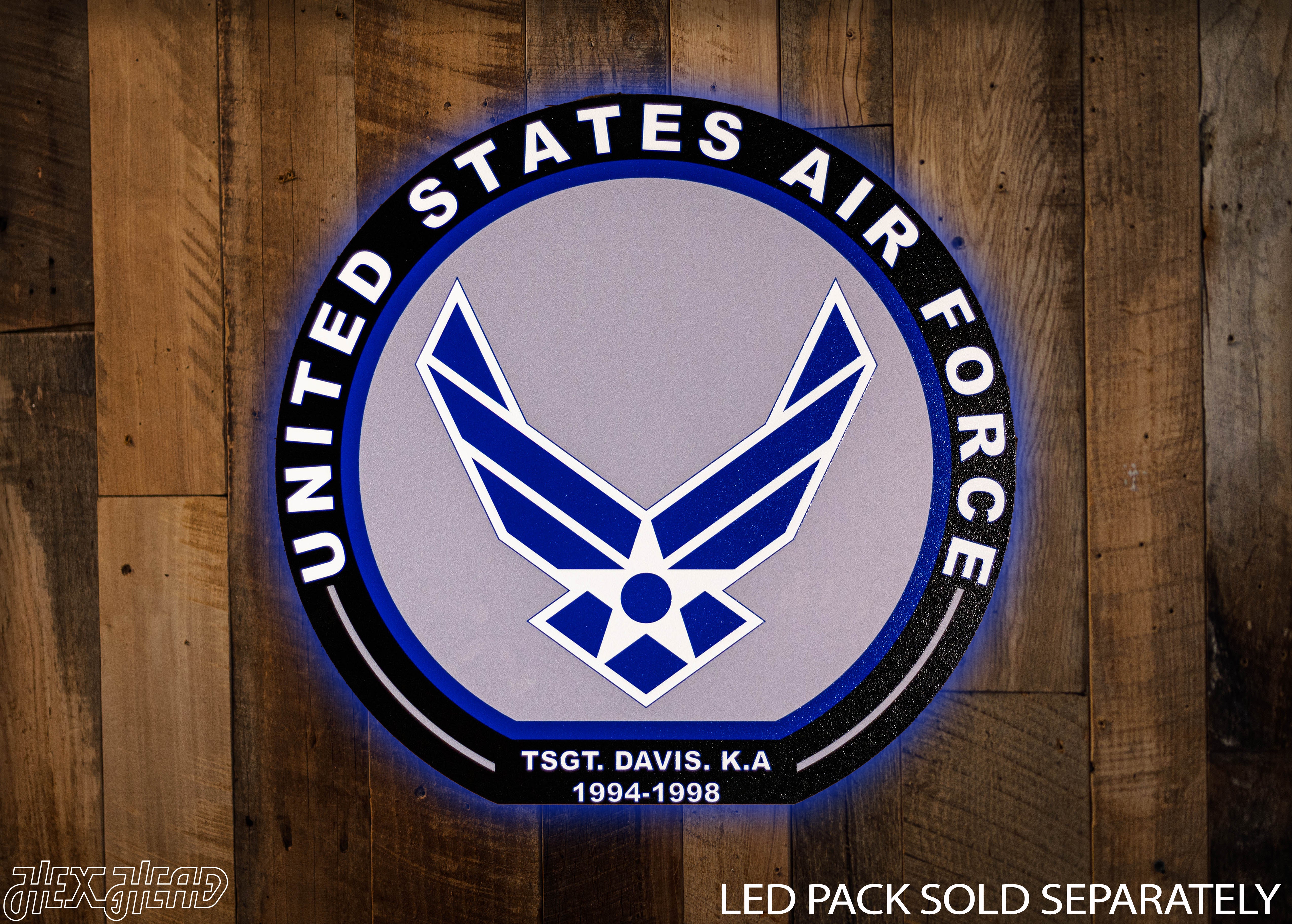 VARSITY Collection- SINGLE Layer United States Air force Metal Wall Art