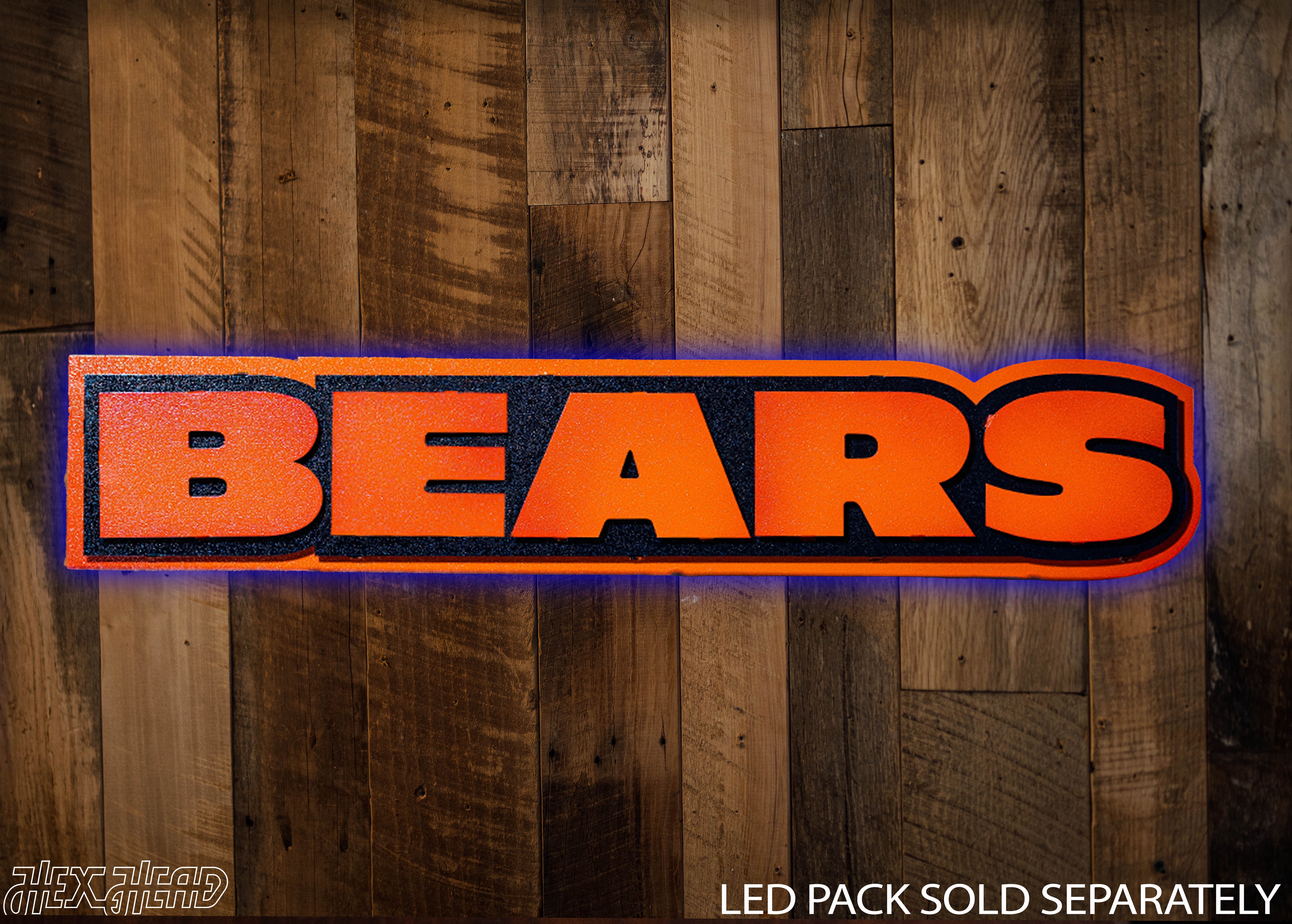 Chicago "BEARS" 3D Vintage Metal Wall Art