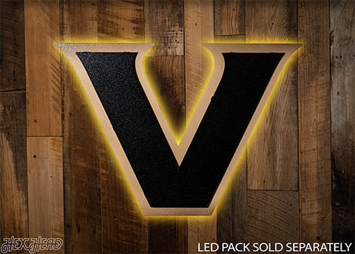 Vanderbilt Commodores "V" 3D Vintage Metal Wall Art