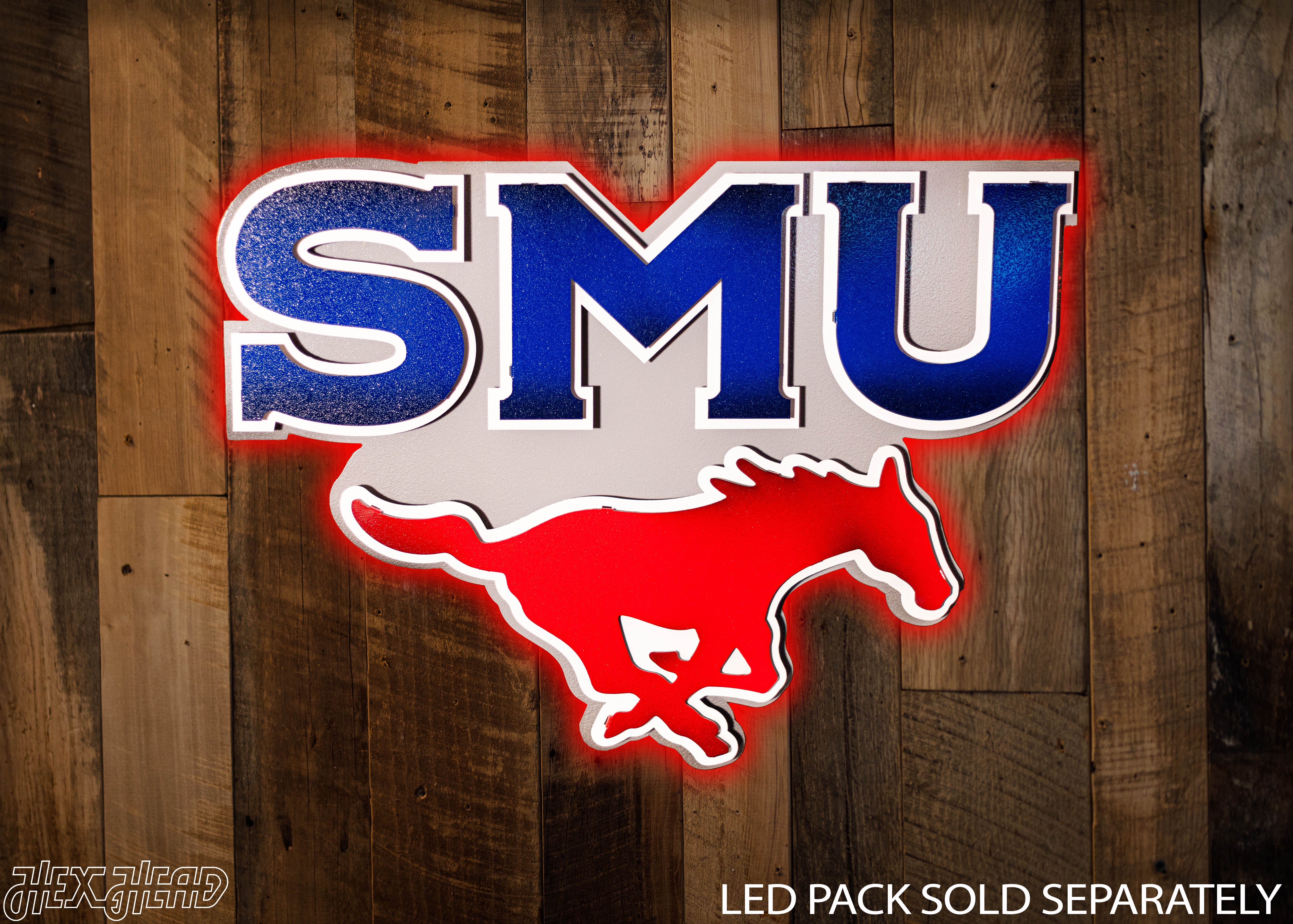 SMU Southern Methodist University 3D Vintage Metal Wall Art