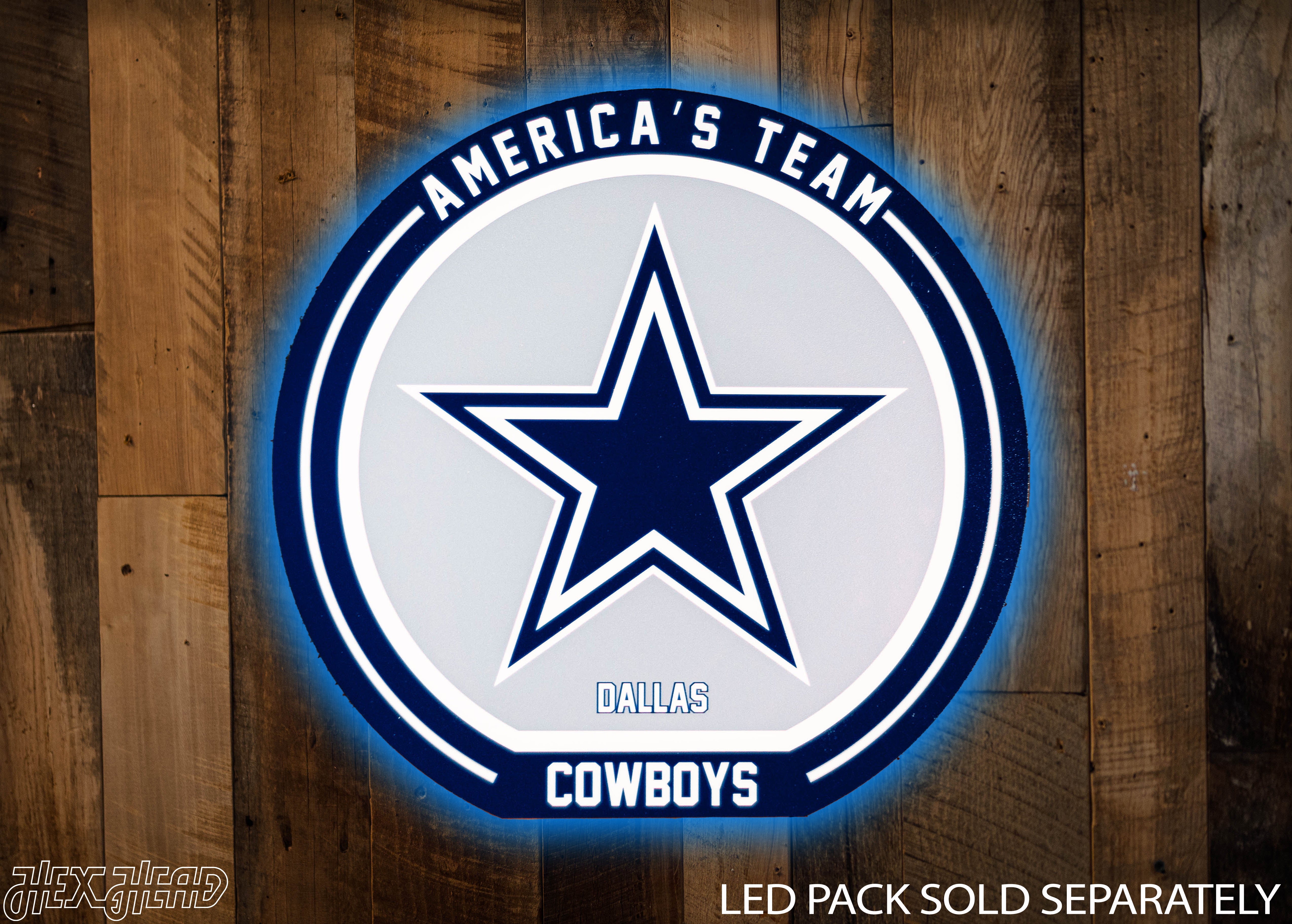 VARSITY Collection- SINGLE Layer Dallas Cowboys Metal Wall Art