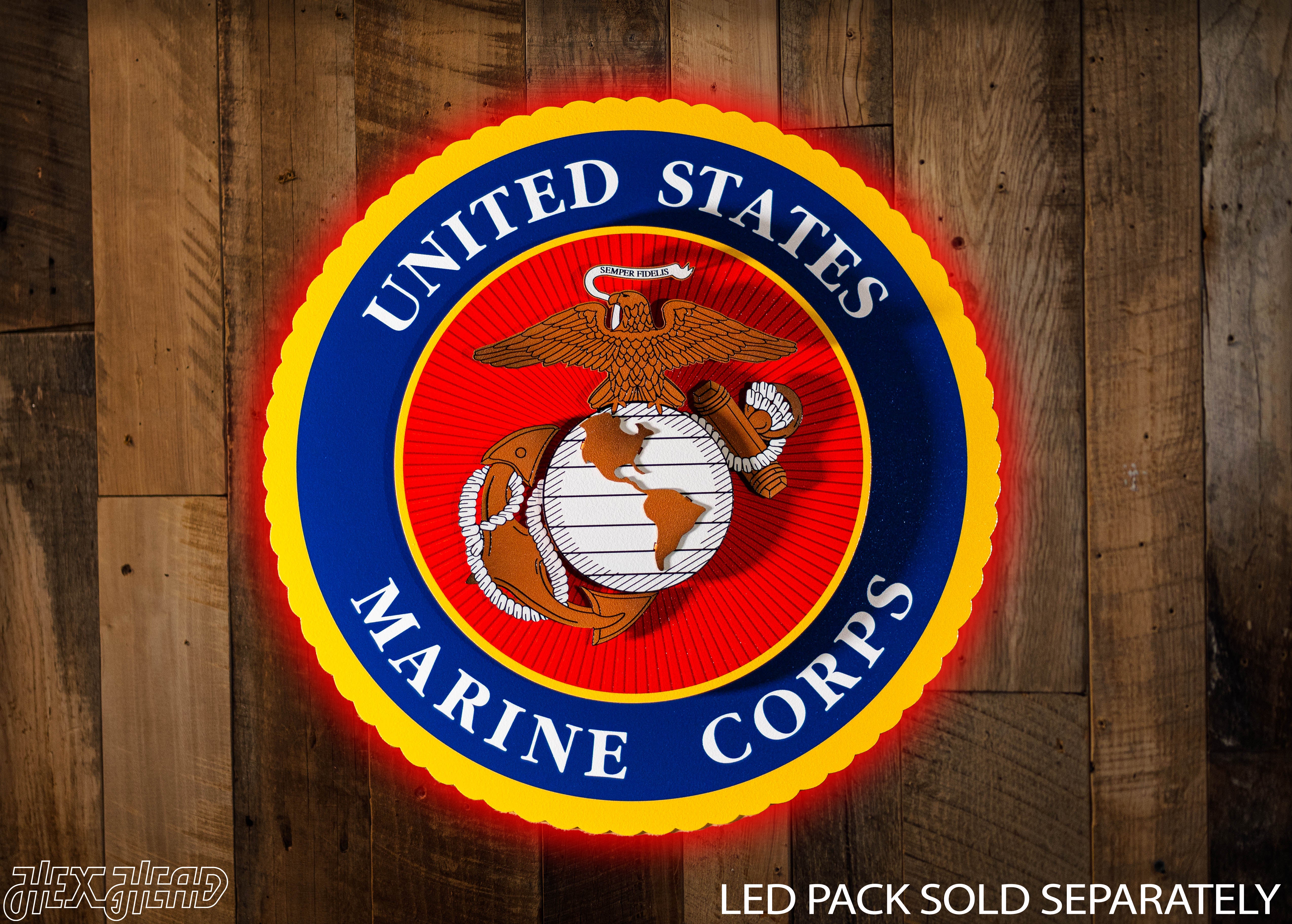 United States Marine Corps Seal 3D Vintage Metal Wall Art