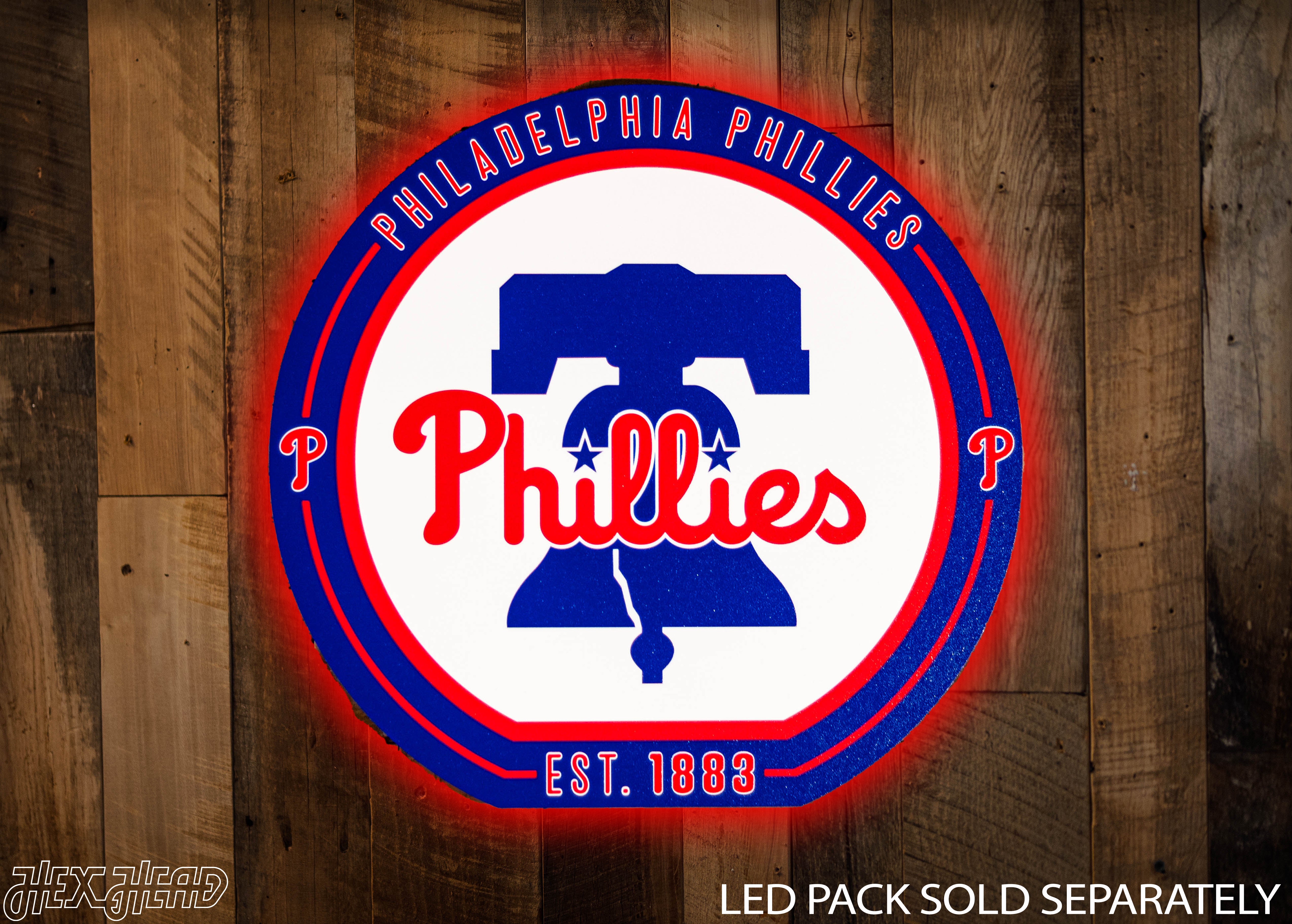 VARSITY Collection- SINGLE layer Philadelphia Phillies Metal Wall Art