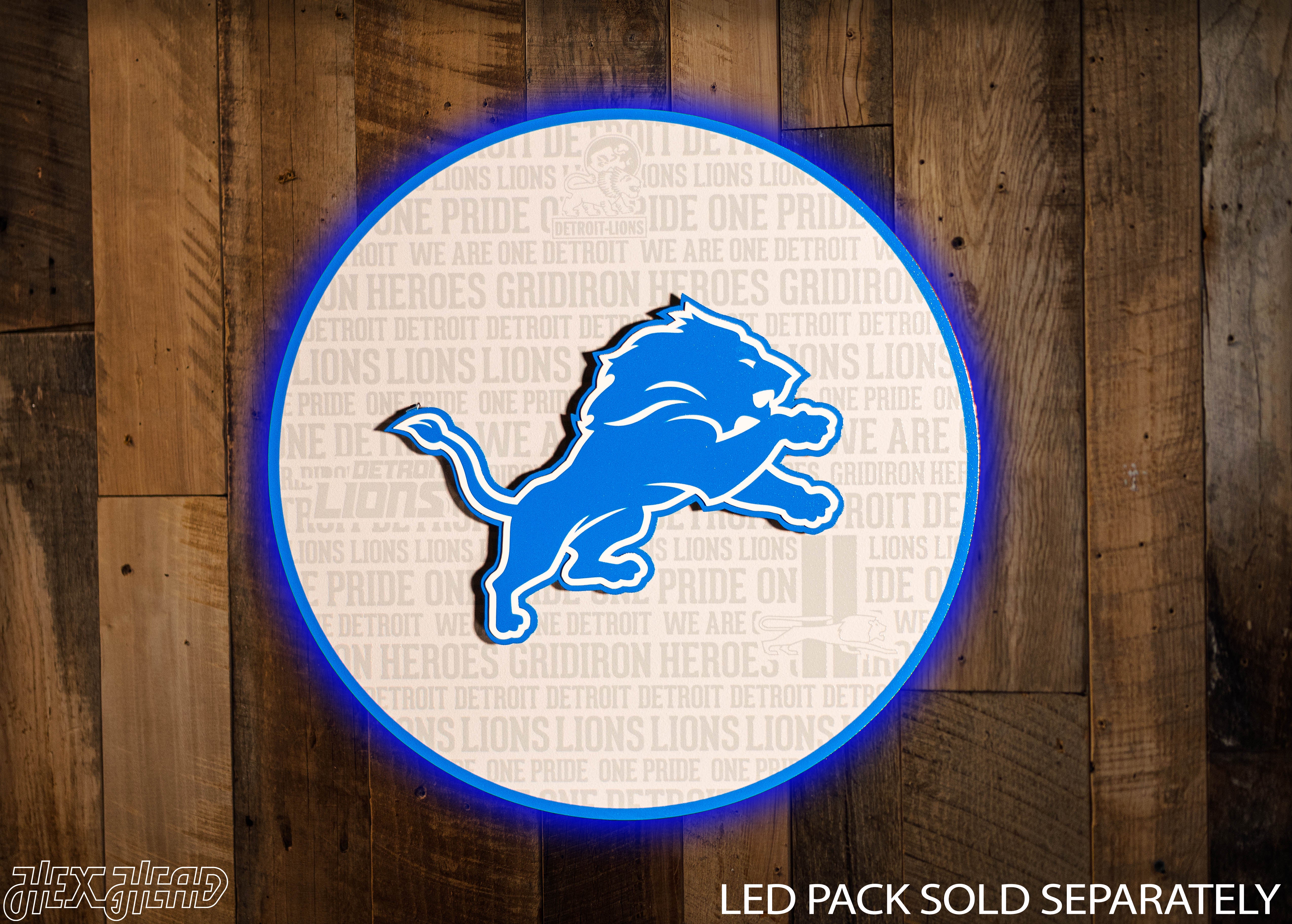 Detroit Lions CRAFT SERIES 3D Embossed Metal Wall Art