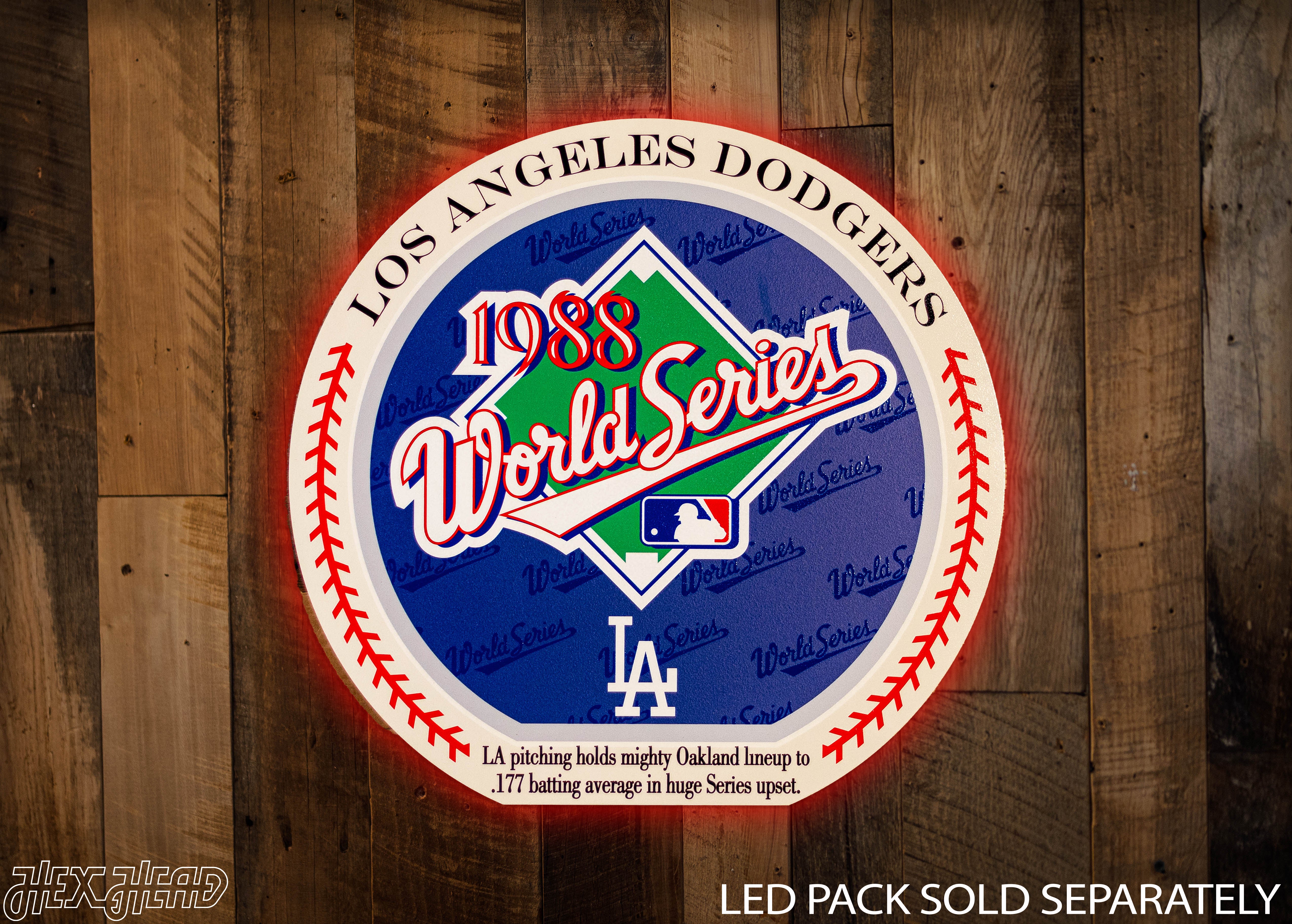 VARSITY Collection- SINGLE Layer Los Angeles Dodgers 1988 World Series Wall Art