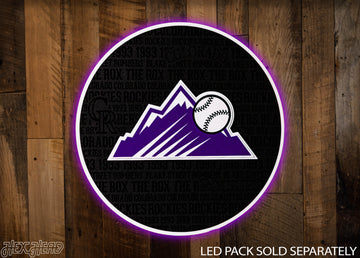 Colorado Rockies CRAFT SERIES 3D Embossed Metal Wall Art