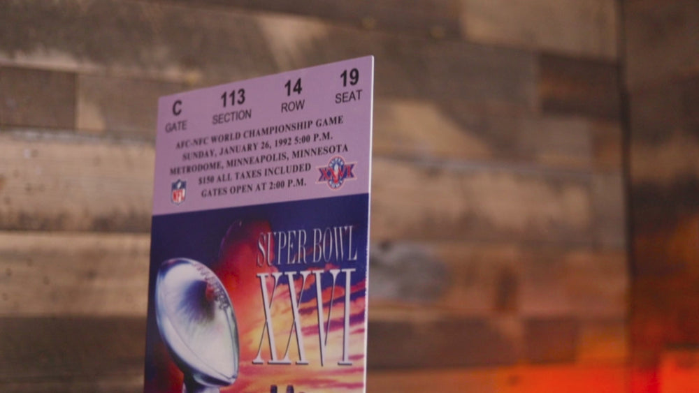 Washington Commanders Personalized Super Bowl XXVI Ticket Stub Single Layer Metal Wall Art