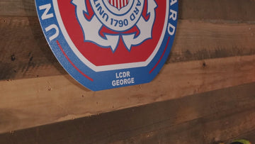 VARSITY Collection- SINGLE Layer United States Coast Guard Metal Wall Art