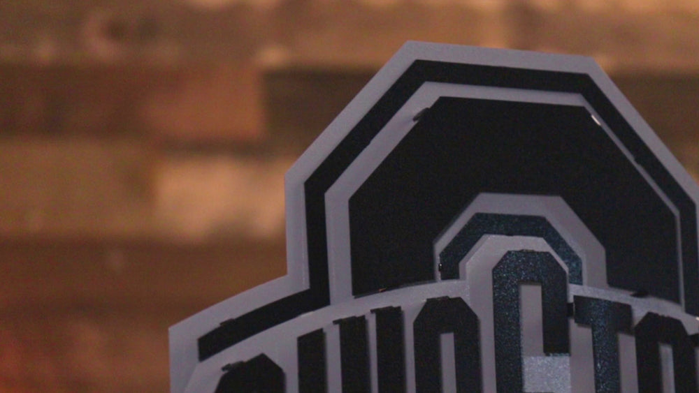 MONOCHROME - The Ohio State 3D Metal Artwork