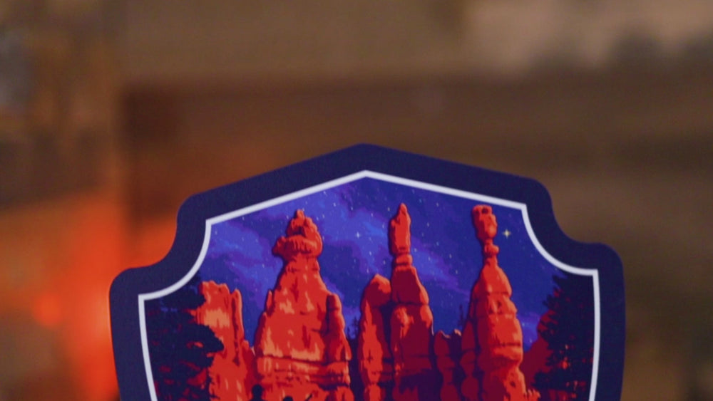 Bryce Canyon National Park Badge 3D Metal Wall Art