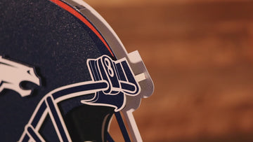 Denver Broncos BLITZ Collection - 8 Layer Helmet 3D Vintage Metal Wall Art