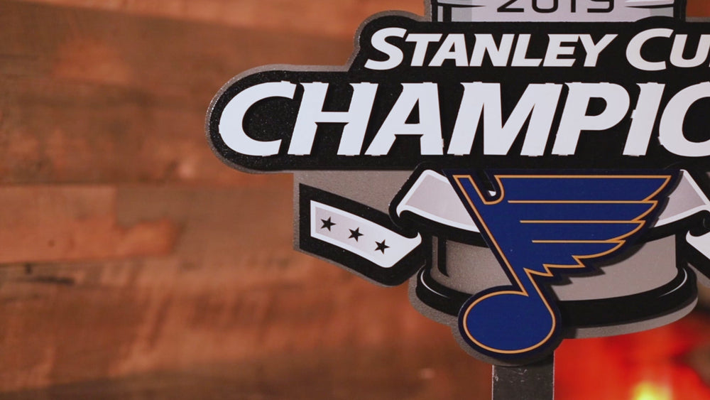 St. Louis Blues 2019 Stanley Cup Champions 3D Vintage Metal Wall Art