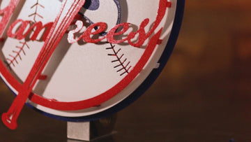 New York Yankees "BAT AND HAT" 3D Vintage Metal Wall Art