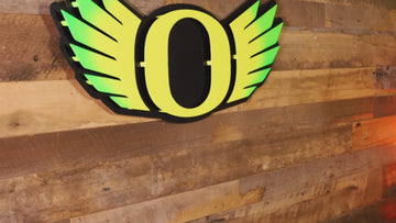 Oregon Ducks "WINGED O" 3D Vintage Metal Wall Art