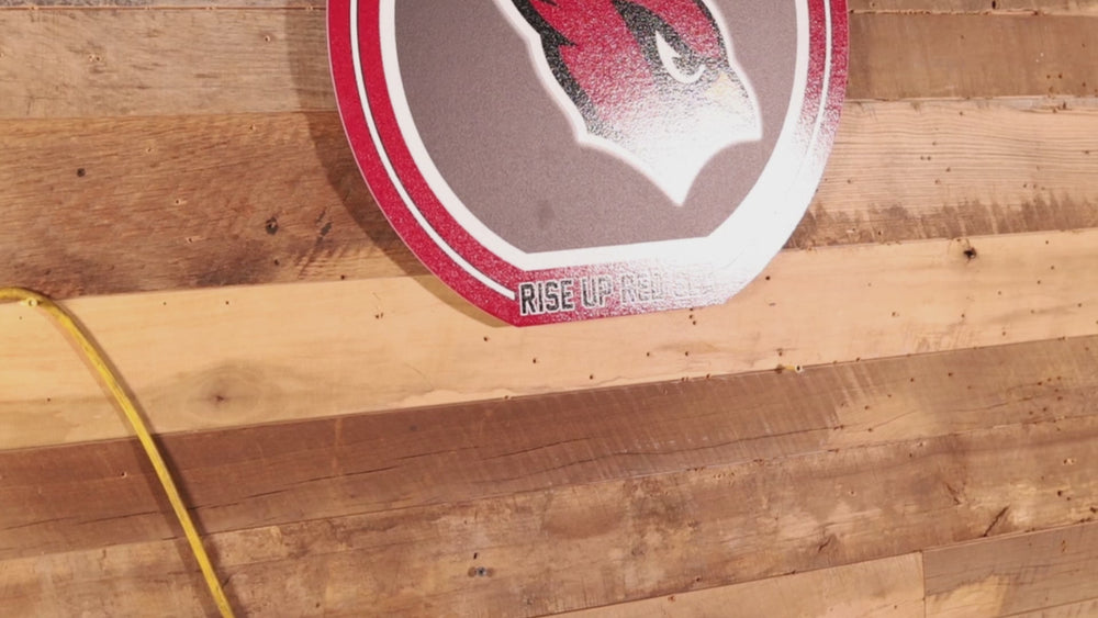 VARSITY Collection- SINGLE Layer Arizona Cardinals Metal Wall Art