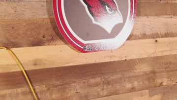 VARSITY Collection- SINGLE Layer Arizona Cardinals Metal Wall Art