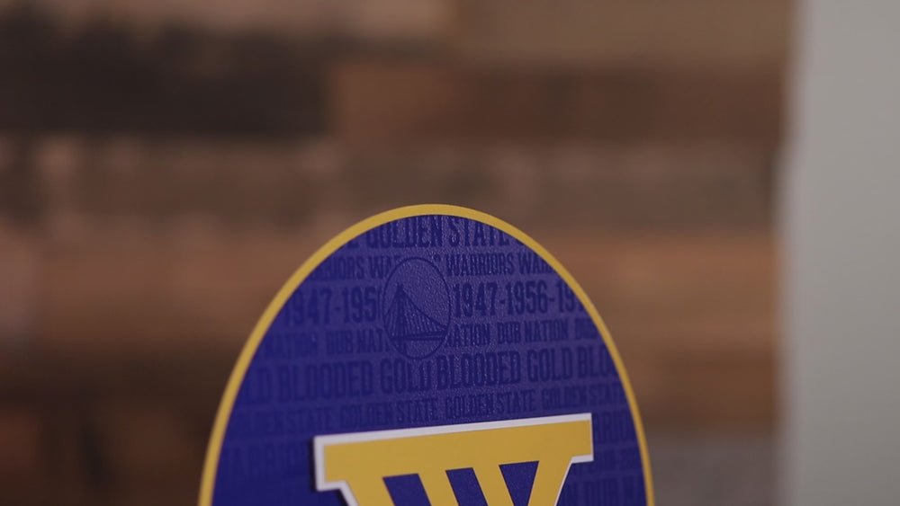 Golden State Warriors CRAFT SERIES 3D Embossed Metal Wall Art
