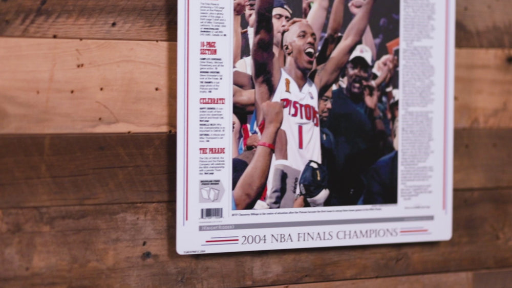 Detroit Free Press Pistons 2004 NBA FINALS Front Page - JUNE 16, 2004