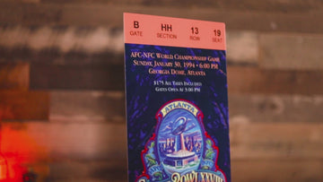 Dallas Cowboys Personalized Super Bowl XXVIII Ticket Stub Single Layer Metal Wall Art