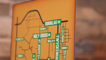 South Bend, Indiana School Street Poster Single Layer Metal Wall Art