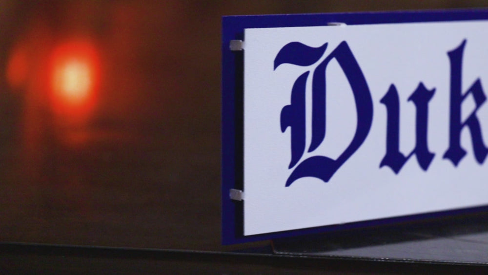 Duke Blue Devil Gothic Wordmark 3D Metal Wall Art