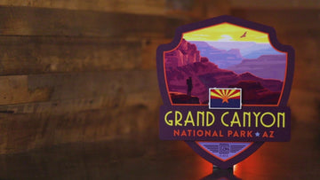 Grand Canyon National Park Badge 3D Metal Wall Art