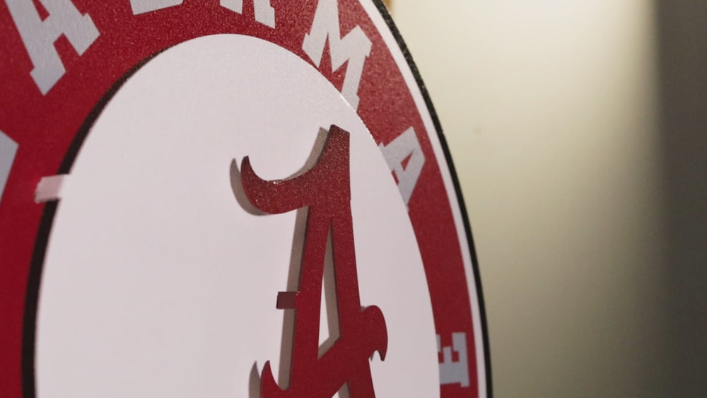 Alabama Crimson Tide 3D Vintage Metal Wall Art