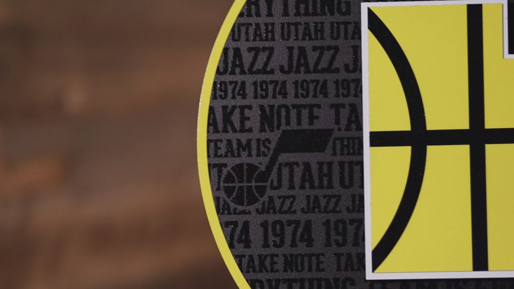 Utah Jazz CRAFT SERIES 3D Embossed Metal Wall Art