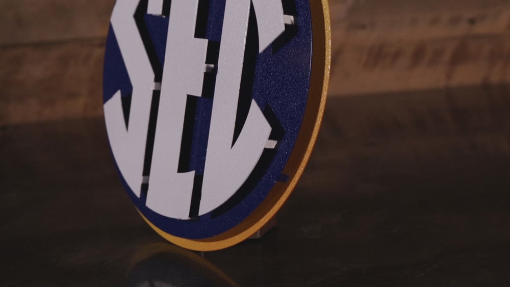 Southeastern Conference "SEC" Logo  3D Vintage Metal Wall Art