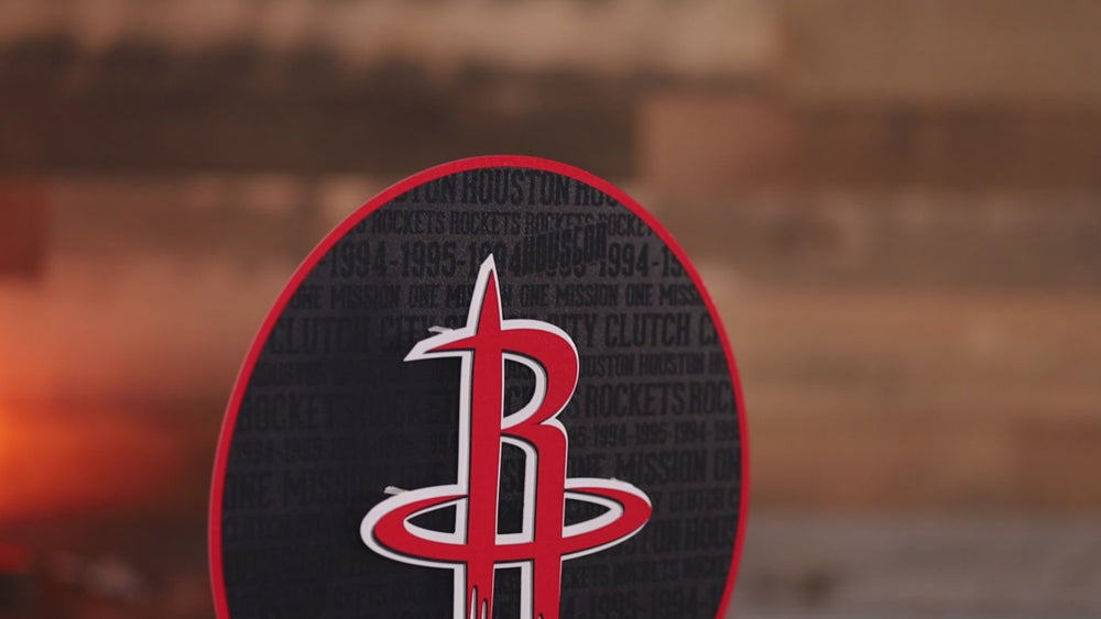 Houston Rockets CRAFT SERIES 3D Embossed Metal Wall Art