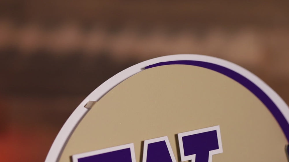 Washington Huskies BLITZ COLLECTION - 8 LAYER 3D Metal Wall Art