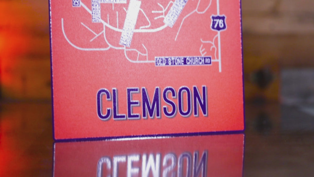 Clemson School Street Poster Single Layer Metal Wall Art