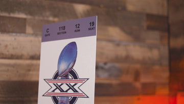 Chicago Bears Super Bowl XX Ticket Stub Single Layer Metal Wall Art