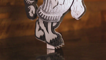 MONOCHROME -  Wisconsin "BADGER"  3D Vintage Metal Wall Art
