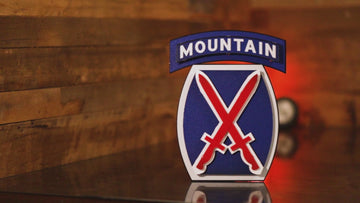 US Army 10th Mountain Patch 3D Metal Wall Art